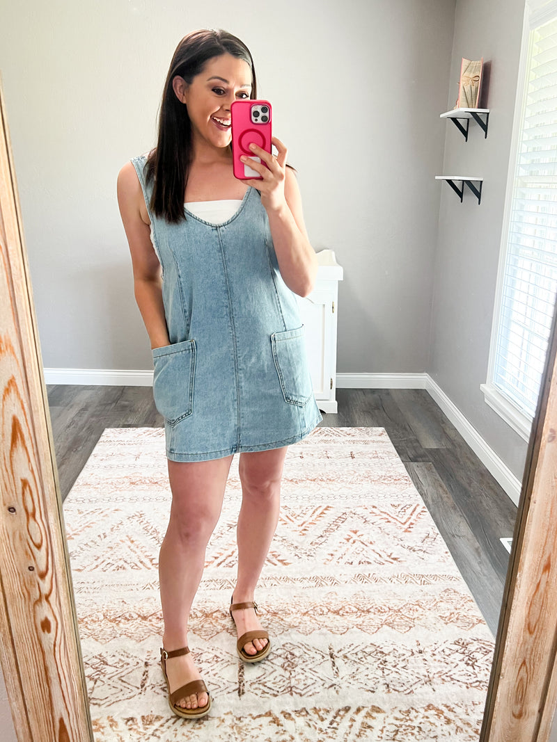 Denim Darling Overall Dress