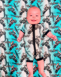 Dirt bike Bamboo Shortie Romper
