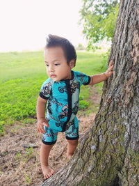Dirt bike Bamboo Shortie Romper