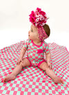 Bubblegum Checks Bamboo Short Set