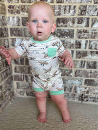 Airplane Bamboo Short Set