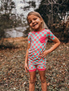 Bubblegum Checks Bamboo Short Set
