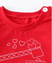 Boys Red Valentine's Day Truck Top