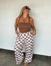 Brown Checker Joggers PRE ORDER | Arrives End Of August