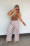 Brown Checker Joggers PRE ORDER | Arrives End Of August