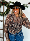 Christmas Tree Leopard Mesh Top | PRE ORDER Arrives End Of Oct