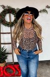 Christmas Tree Leopard Mesh Top | PRE ORDER Arrives End Of Oct