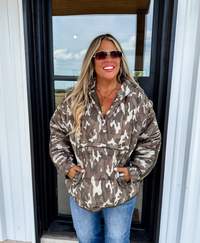 Camo Puffer Pullover | PRE ORDER Arrives End Of Nov