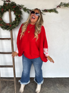 Red Poncho Sweater | PRE ORDER Arrives End Of October