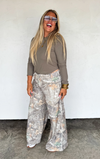 Camo Wide Leg Jogger Pants