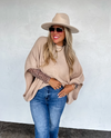 Beige Poncho Sweater | PRE ORDER Arrives End Of November