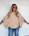 Beige Poncho Sweater | PRE ORDER Arrives End Of November