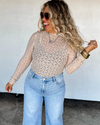 Beige Jolie Lace Thumbhole Top | PRE ORDER Arrives Beginning Of November