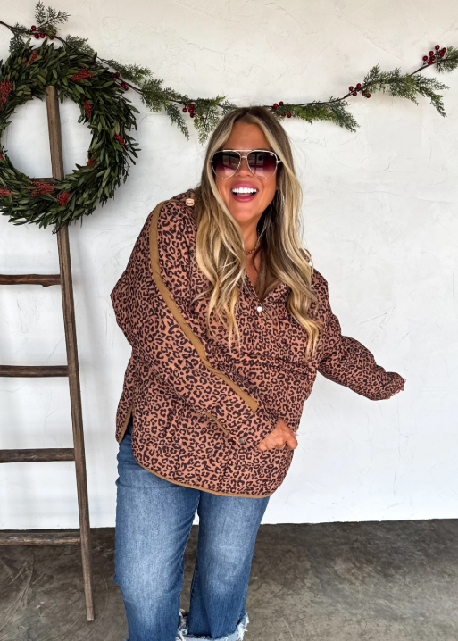 Cheetah Puffer Pullover | PRE ORDER Arrives End Of Nov