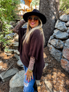 Brown Meg Pullover Poncho Sweater | PRE ORDER Arrives End Of November