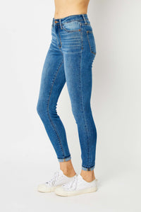Judy Blue Full Size Cuffed Hem Low Waist Skinny Jeans ONLINE EXCLUSIVE