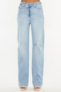 Kancan Distressed High Waist Straight Jeans ONLINE EXCLUSIVE