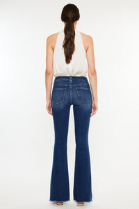 Kancan Cat's Whiskers Raw Hem Flare Jeans ONLINE EXCLUSIVE