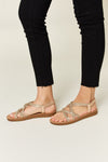 Forever Link Rhinestone Crisscross Flat Sandals ONLINE EXCLUSIVE