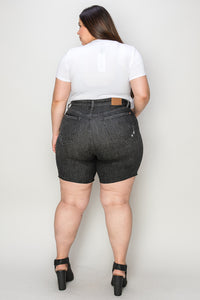 Judy Blue Full Size High Waist Tummy Control Denim Shorts ONLINE EXCLUSIVE