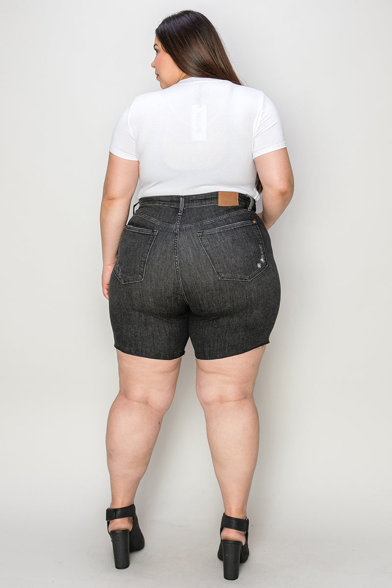 Judy Blue Full Size High Waist Tummy Control Denim Shorts ONLINE EXCLUSIVE