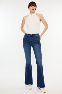 Kancan Cat's Whiskers Raw Hem Flare Jeans ONLINE EXCLUSIVE