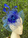 Royal Blue Polka Dot Fascinator