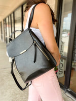 Black Convertible Backpack