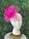 Fuchsia Polka Dot Fascinator
