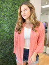 Coral Light Weight Button Tie Top