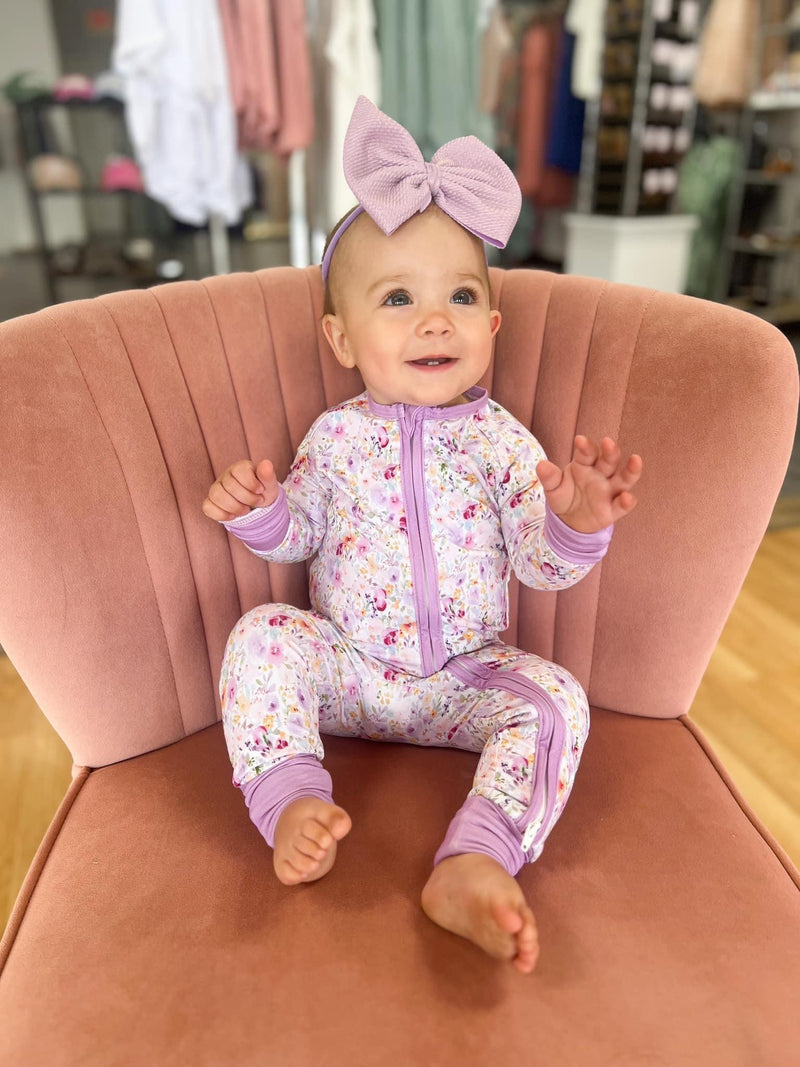 Lavender Floral Dreams Bamboo Pajamas