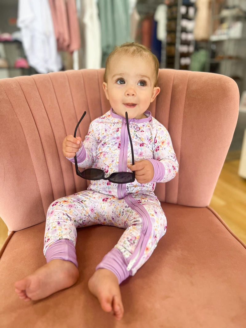Lavender Floral Dreams Bamboo Pajamas