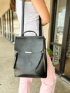 Black Convertible Backpack