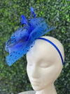 Royal Blue Polka Dot Fascinator
