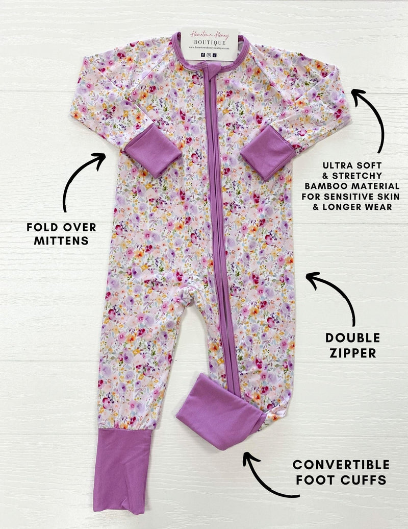 Lavender Floral Dreams Bamboo Pajamas