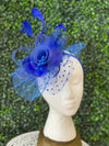 Royal Blue Polka Dot Fascinator
