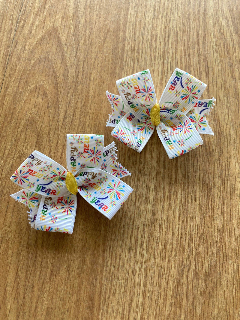 Happy Birthday Clip-on Nylon Hairbow