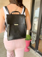 Black Convertible Backpack