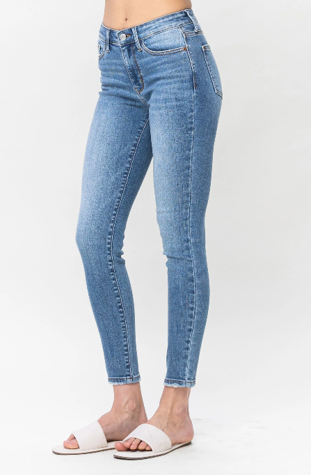 See You Later Mid Rise Vintage Skinny Judy Blue Jeans