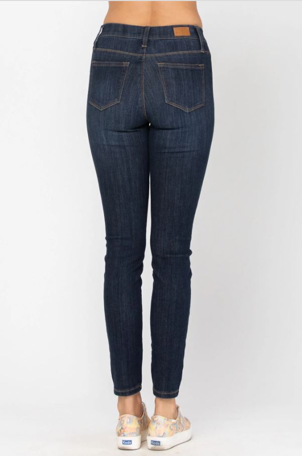Dark Wash Judy Blue Pull On Jeans / Size 3