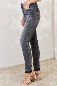 Judy Blue Full Size High Waist Tummy Control Release Hem Skinny Jeans ONLINE EXCLUSIVE