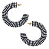 Black & White Gingham Hoop Earrings