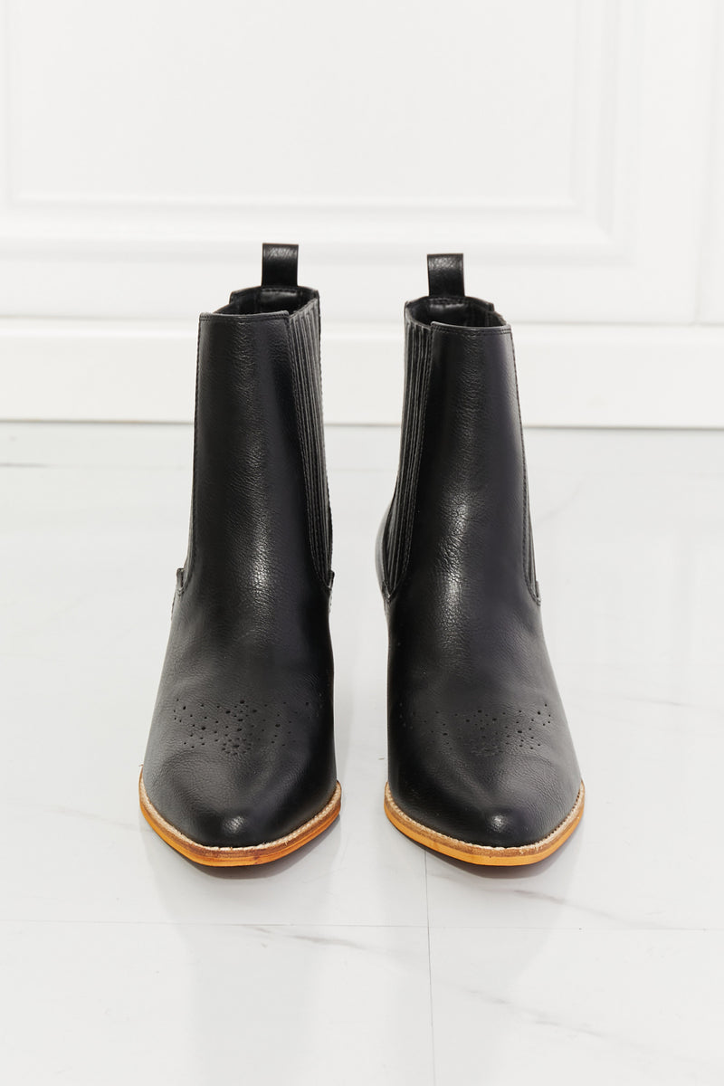 MMShoes Love the Journey Stacked Heel Chelsea Boot in Black ONLINE EXCLUSIVE