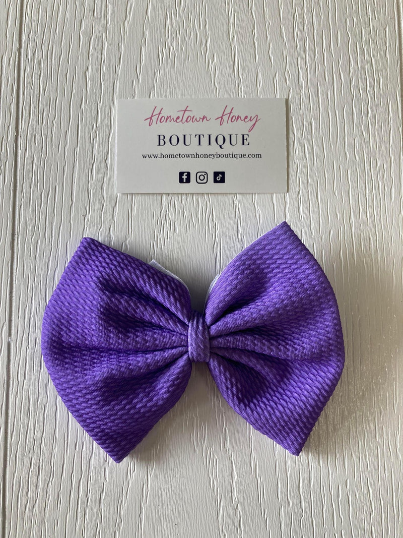 Purple Clip Hairbow