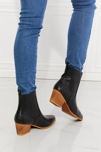 MMShoes Love the Journey Stacked Heel Chelsea Boot in Black ONLINE EXCLUSIVE