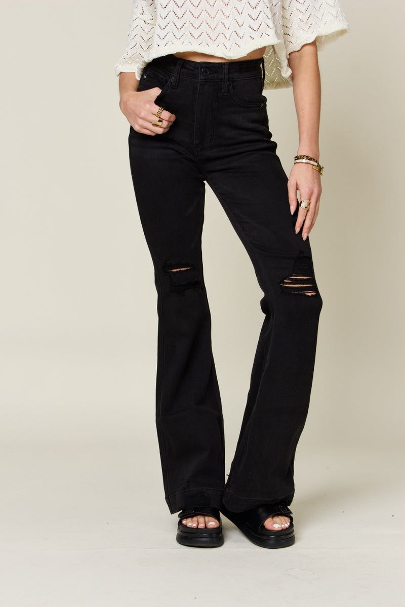 Judy Blue High Waist Distressed Flare Jeans ONLINE EXCLUSIVE