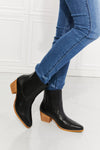 MMShoes Love the Journey Stacked Heel Chelsea Boot in Black ONLINE EXCLUSIVE