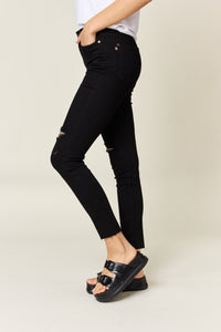 Judy Blue Full Size Distressed Tummy Control High Waist Skinny Jeans ONLINE EXCLUSIVE