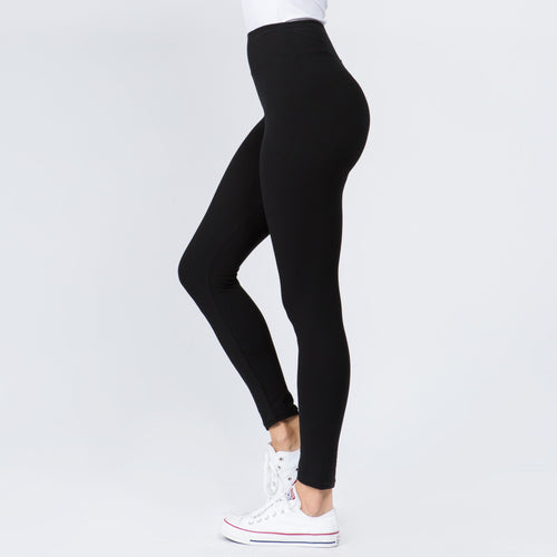 Black Soft Feel Leggings Fits Sizes 0-12 / 3" waistband