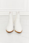 Watertower Town Faux Leather Western Ankle Boots in White ONLINE EXCLUSIVE